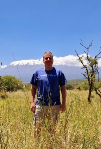 Geir wearing DCT T-shirt in Kenya